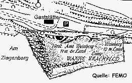 Lageplan des ehemaligen Weinberges