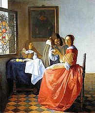 Jan Vermeer van Delft -Mdchen mit dem Weinglas-